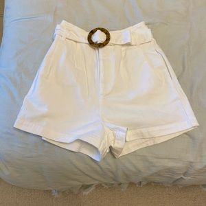 High Waisted Shorts with Cinched Back and Belt